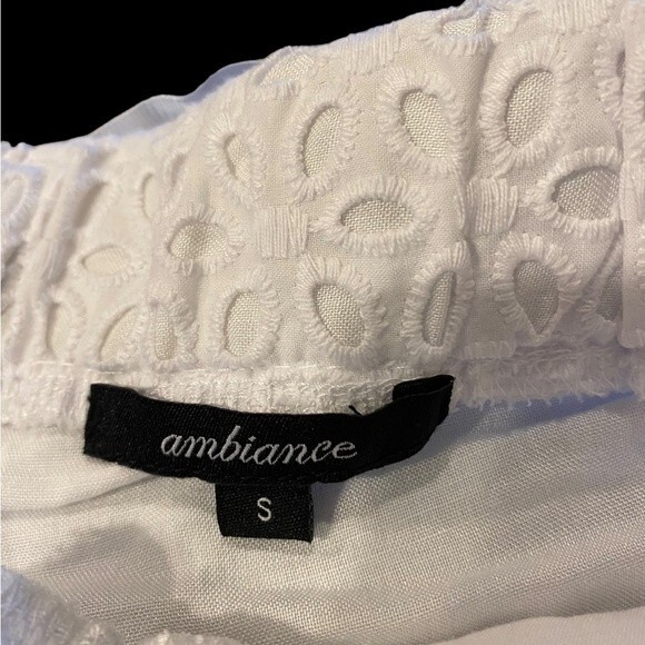 Juniors White lace shorts, ribbon lace up back, patriotic wear, 4th of July, S - Picture 7 of 8